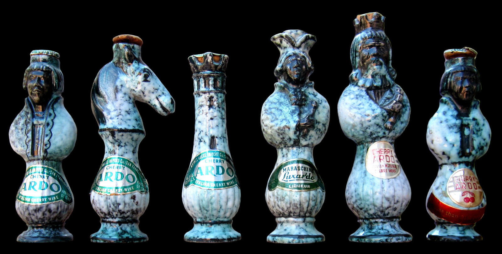 LUXARDO ceramic Miniature bottle decanter - CHESS SET