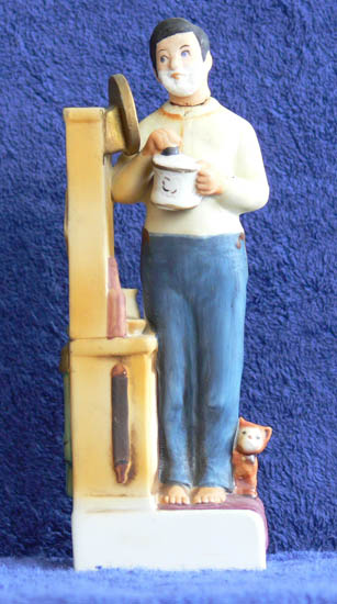 shaving man