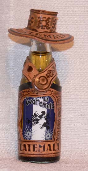 guatamala bottle with leather