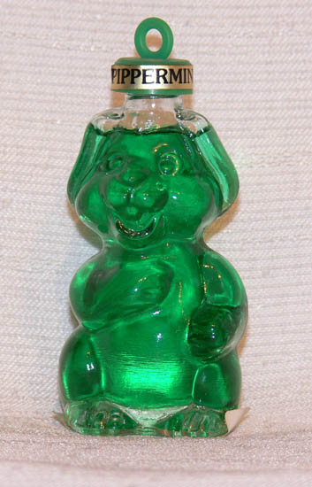 glass dog green