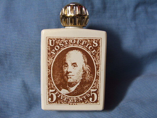 Famous Firsts 5 cent postage stamp bottle