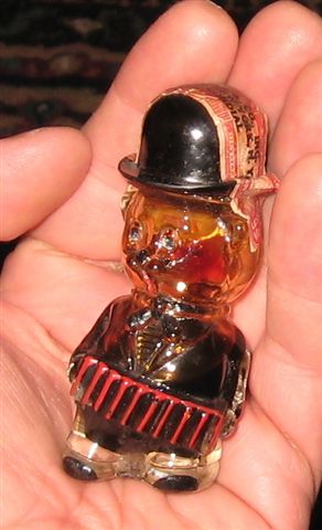 P GARNIER Glass DOG with CONCERTINA