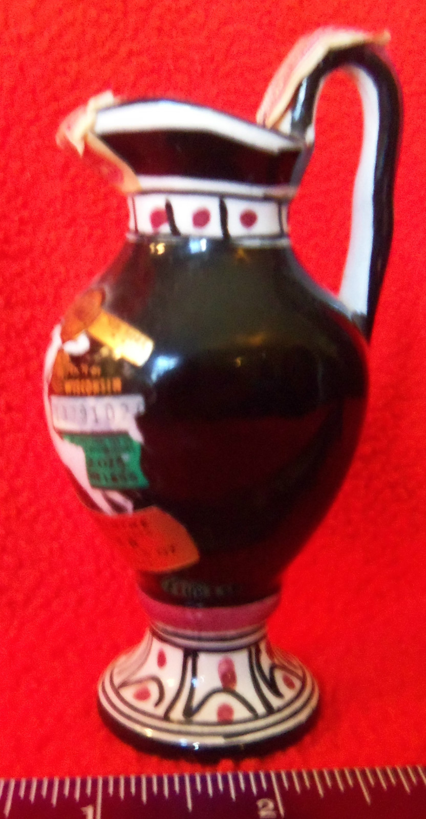 GARNIER CREME DE MENTHE, MINI VASE, WHITE, BLACK, RED