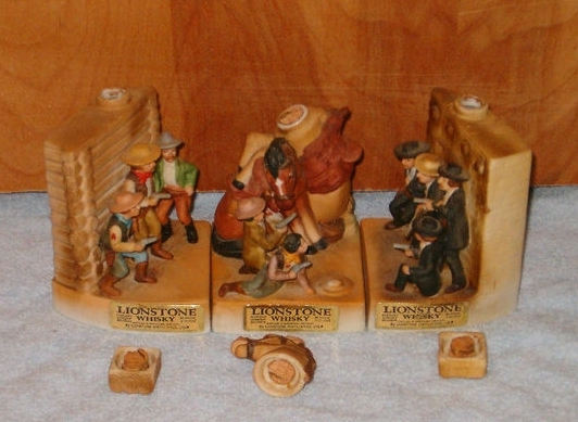 Lionstone Shootout At The OK Corral Miniature Decanter Set
