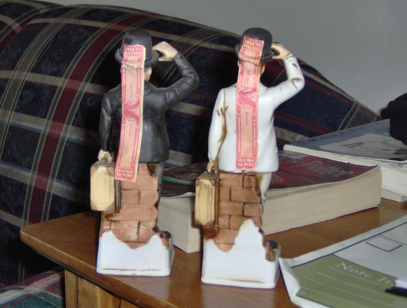 Very Old LAUREL & HARDY Miniature Liquor Bottle NR