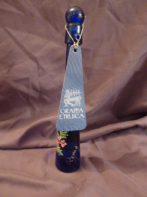 Blue glass Grappa etrusca