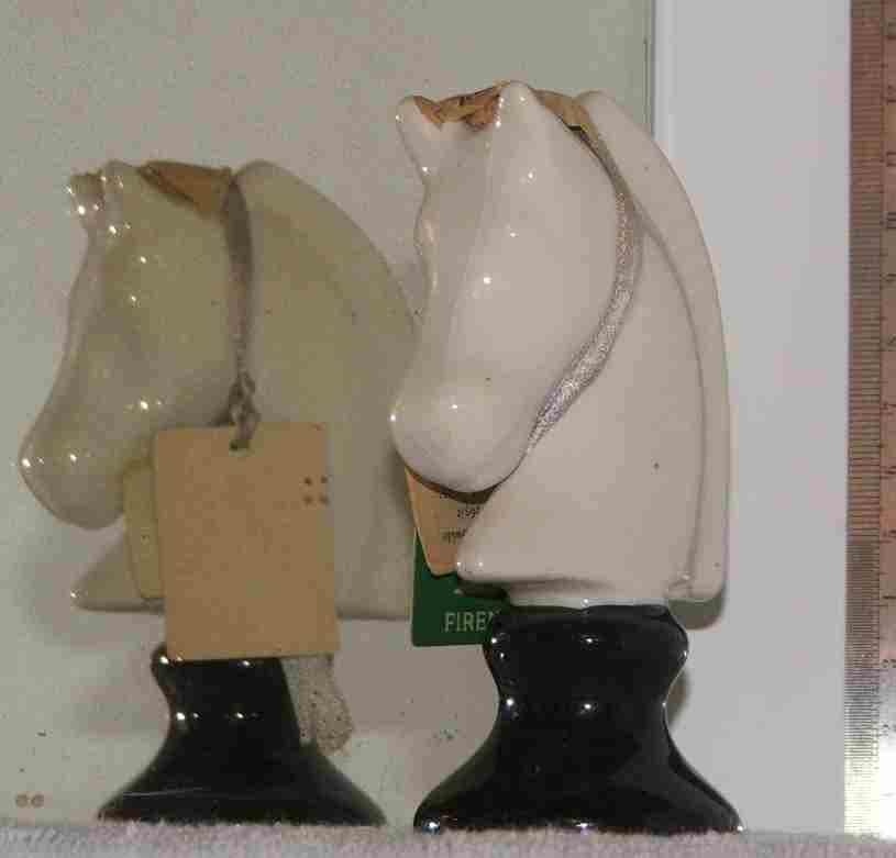  amber glass horse head