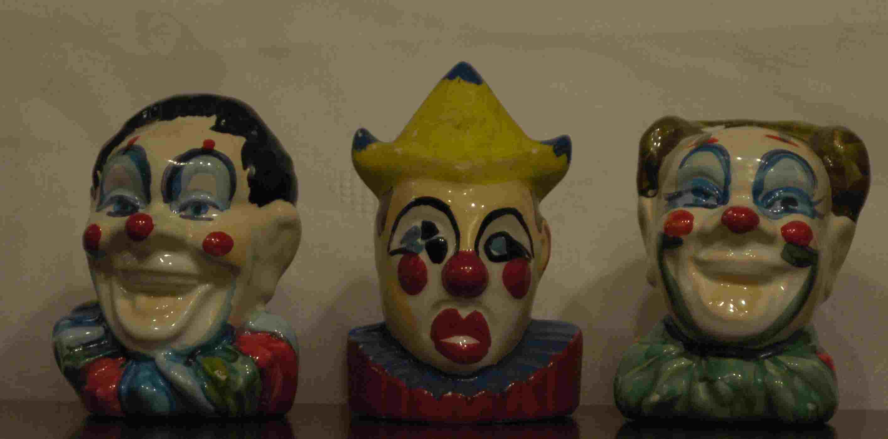colored porcelan clown