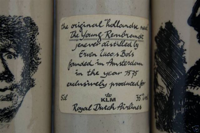 KLM BOLS CLASSIC REMBRANDT BOTTLES