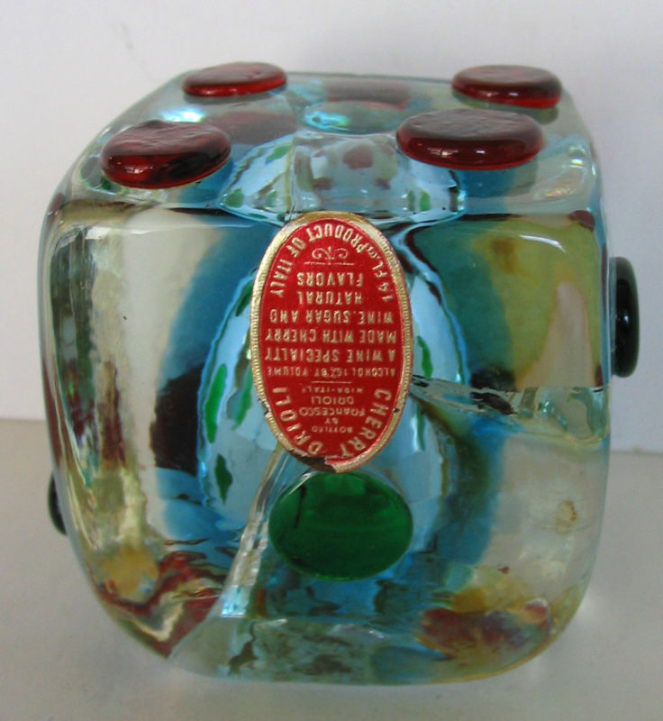 MURANO GLASS DICE PAPERWEIGHT DECANTER MINI DRIOLI