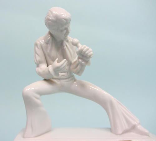McCormick Elvis Designer white mini decanter with music box