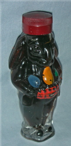 German Fig Glass EASTER RABBIT &BASKET 4 Cherry Brandy