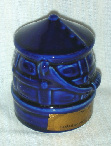 Cobalt Blue Lantern or Fire Bucket decanter