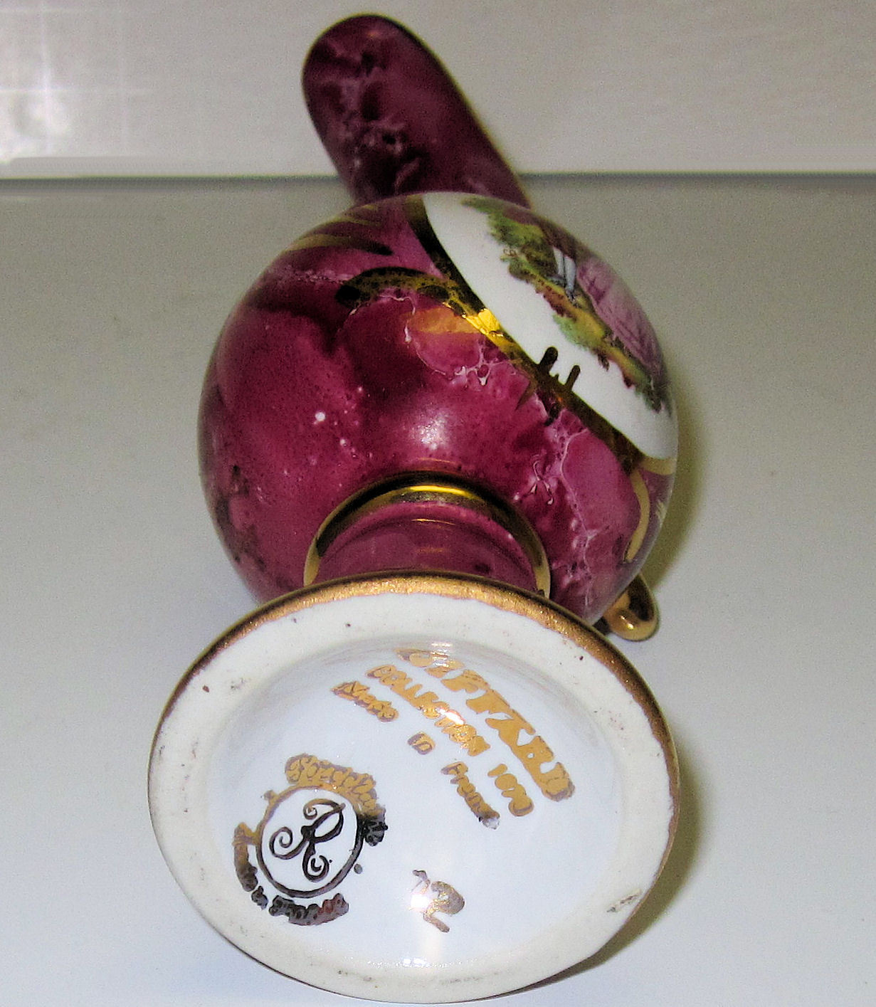 pitcher, with a decoration representing the paintingThe Meeting by Fragonard. 2