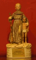 FRAY JUNIPERO SERRA MONK WITH CHILD 