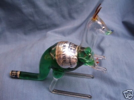 Baitz blown glass kangaroo decanter