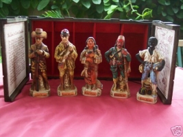 VINTAGE LEWIS & CLARK MINI DECANTER SET