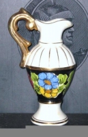 claret jug bright floral motif