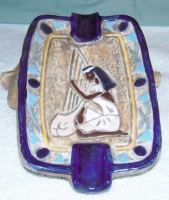 Egyptian woman playing a stringed instrument