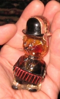 P GARNIER Glass DOG with CONCERTINA