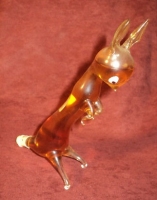 Miniature Blown Glass Bols Liquor Bottle Deer