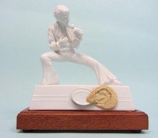 McCormick Elvis Designer white mini decanter with music box