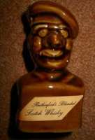 Rutherfords Scotch Whisky bottle in form of a Scotsmans head