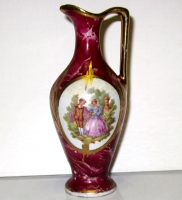 a decoration representing the painting The Meeting by Fragonard.