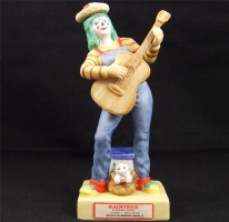 1984 Raintree Circus band Musical Clown #3 with Guitar miniature mini decanter